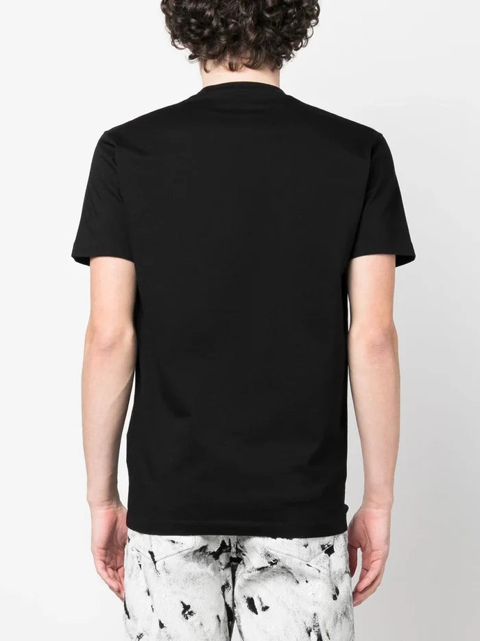 DSQUARED2 Graphic Print Cool 3D effect T-Shirt Black - MAISONDEFASHION.COM