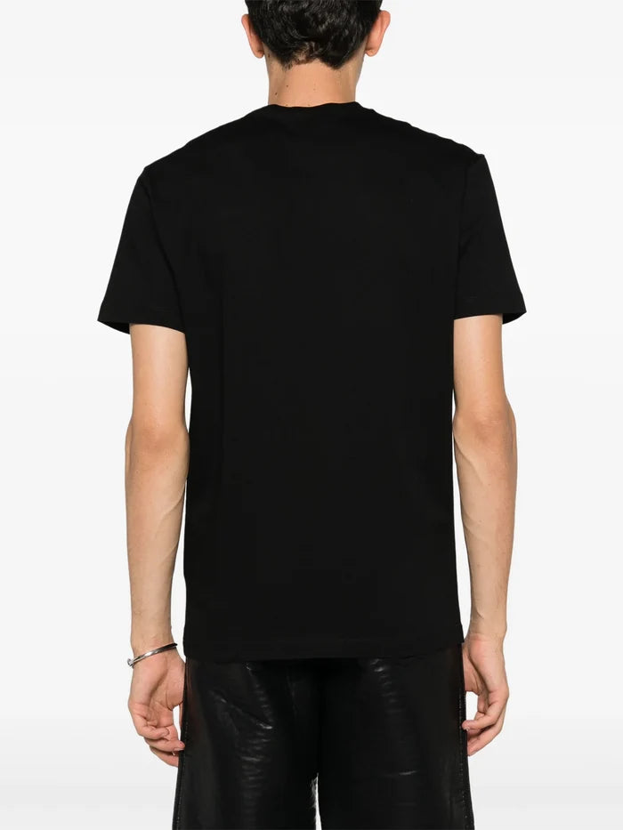DSQUARED2 Icon Blur Cool Fit Cotton T-shirt Black/Fluo Green - MAISONDEFASHION.COM