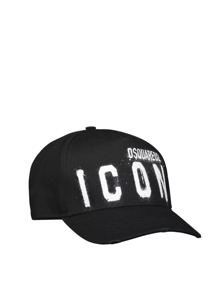 DSQUARED2 Icon Cap Black - MAISONDEFASHION.COM