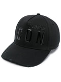 DSQUARED2 Icon Gel Baseball Cap Black/Black - MAISONDEFASHION.COM