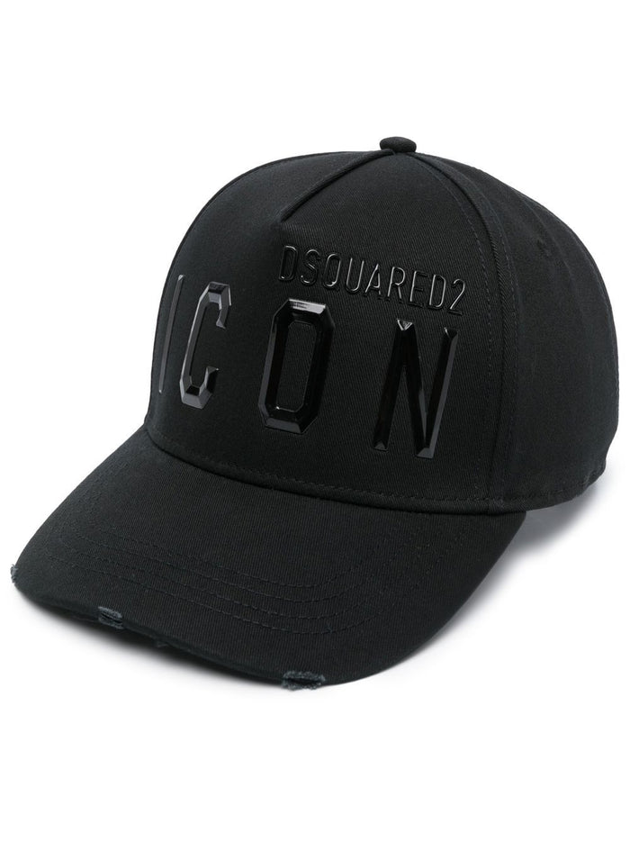 DSQUARED2 Icon Gel Baseball Cap Black/Black - MAISONDEFASHION.COM