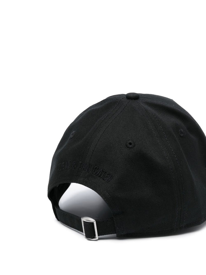 DSQUARED2 Icon Gel Baseball Cap Black/Black - MAISONDEFASHION.COM