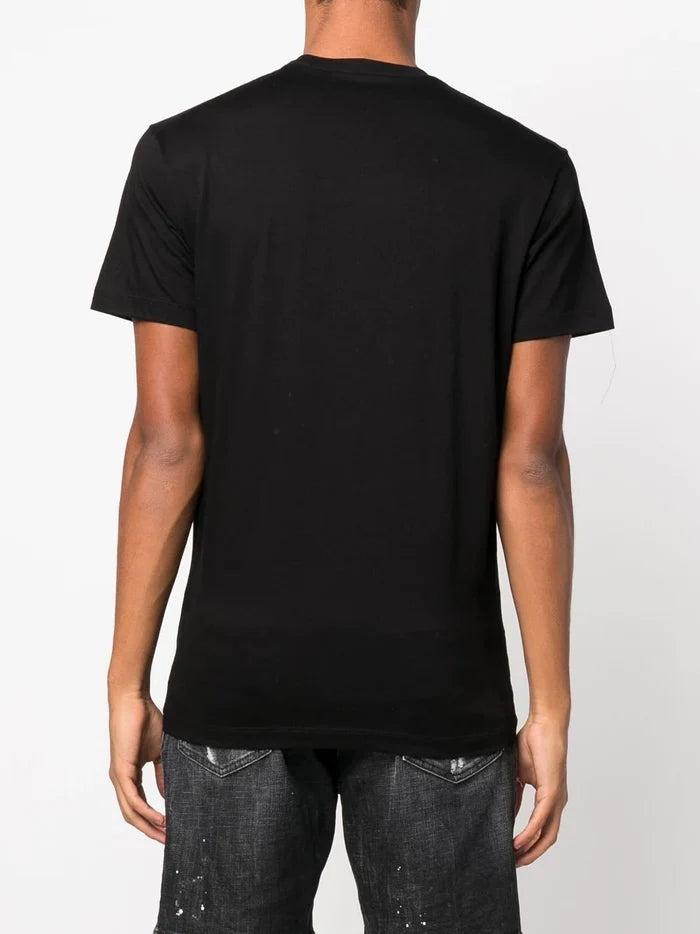 DSQUARED2 Icon Outline T-shirt Black/White - MAISONDEFASHION.COM