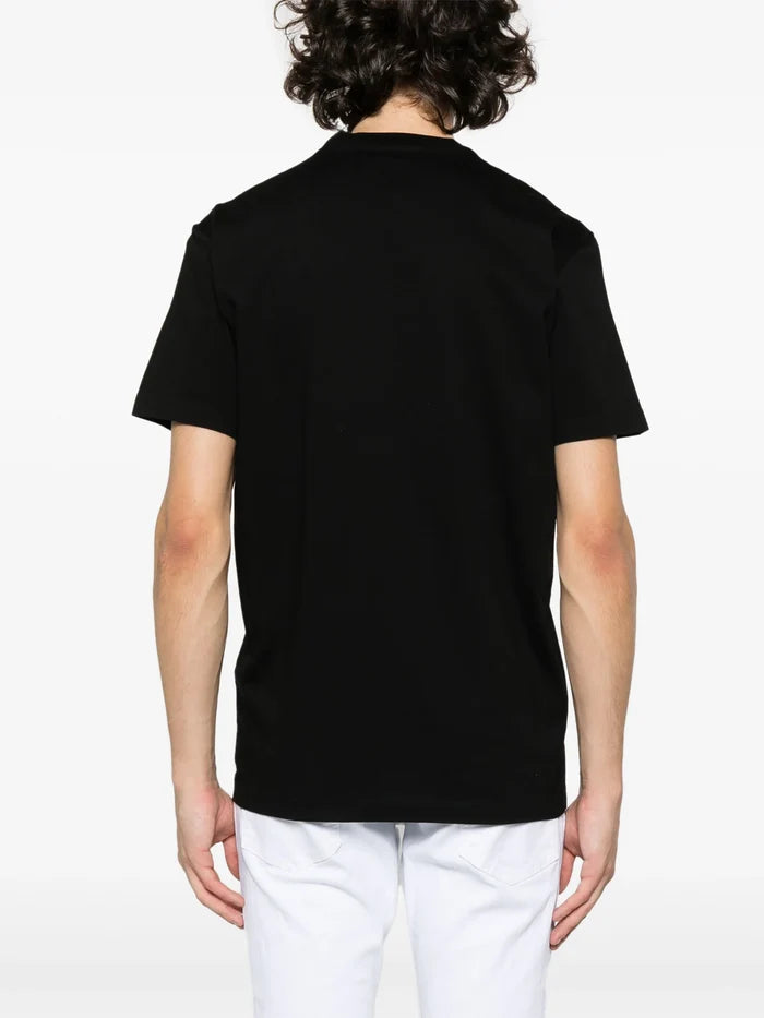 DSQUARED2 Icon Scribble Cool Fit Cotton T-shirt Black - MAISONDEFASHION.COM