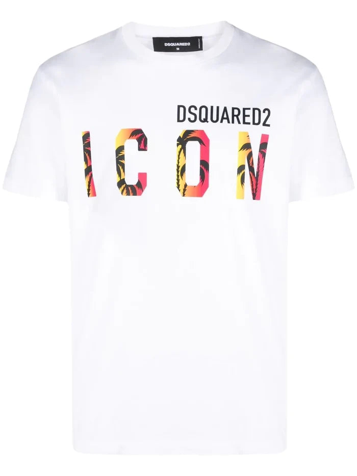 DSQUARED2 Icon Sunset T-shirt White - MAISONDEFASHION.COM