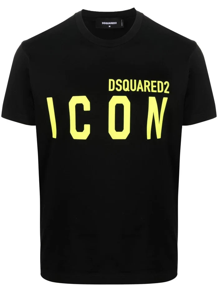 DSQUARED2 Icon T-shirt Black/Fluo - MAISONDEFASHION.COM