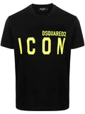 DSQUARED2 Icon T-shirt Black/Fluo - MAISONDEFASHION.COM