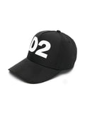 DSQUARED2 KIDS D2 Logo Print Cap Black/White - MAISONDEFASHION.COM