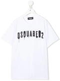 DSQUARED2 KIDS Logo Print Relax T-Shirt White - MAISONDEFASHION.COM