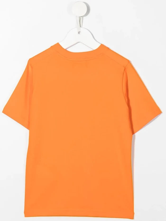 DSQUARED2 KIDS Logo Print T-Shirt Orange/Blue - MAISONDEFASHION.COM