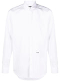 DSQUARED2 Logo Detail Button Shirt White - MAISONDEFASHION.COM