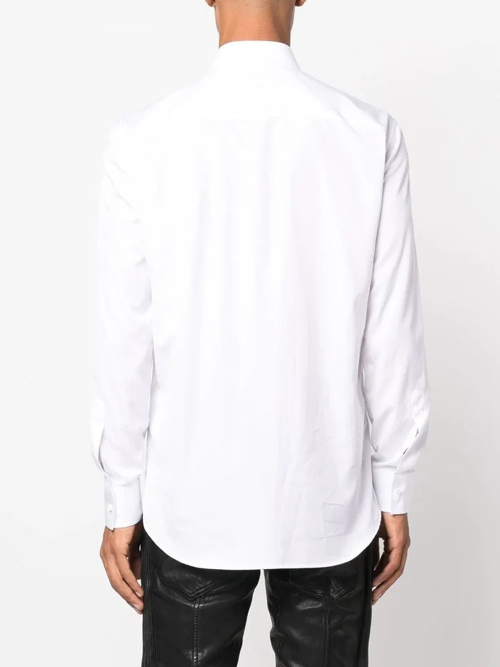 DSQUARED2 Logo Detail Button Shirt White - MAISONDEFASHION.COM
