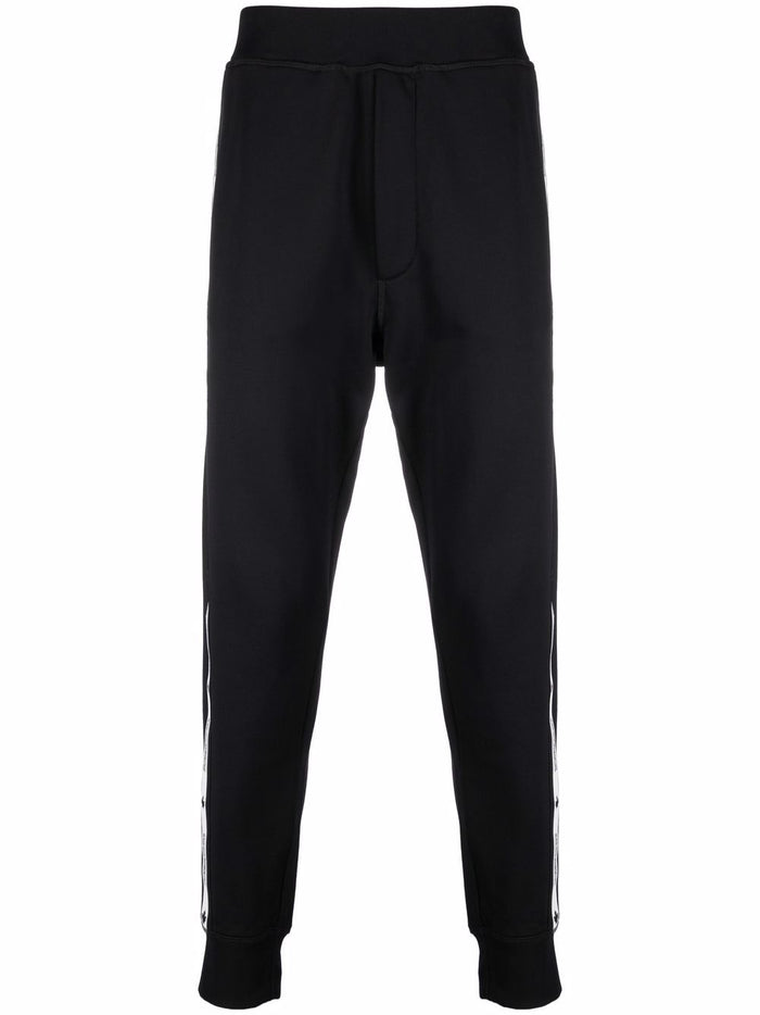 DSQUARED2 Logo Tape Detail Track Pants Black - MAISONDEFASHION.COM