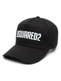 DSQUARED2 MEN Logo Print Baseball Cap Black/White - MAISONDEFASHION.COM