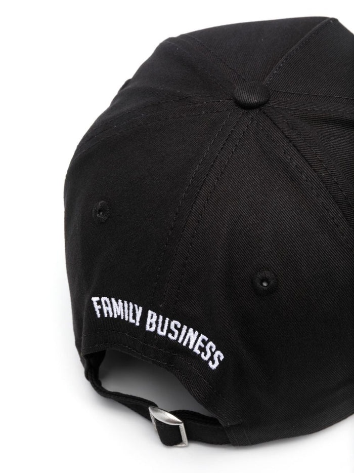DSQUARED2 MEN Logo Print Baseball Cap Black/White - MAISONDEFASHION.COM