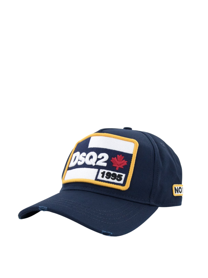 DSQUARED2 Patch Cargo Baseball Cap Blue - MAISONDEFASHION.COM