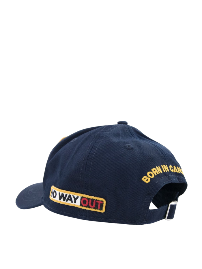 DSQUARED2 Patch Cargo Baseball Cap Blue - MAISONDEFASHION.COM
