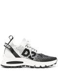 DSQUARED2 Run Ds2 Lace Up Sneakers White/Black - MAISONDEFASHION.COM