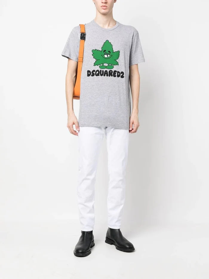 DSQUARED2 Slim Cut Leg Jeans White - MAISONDEFASHION.COM
