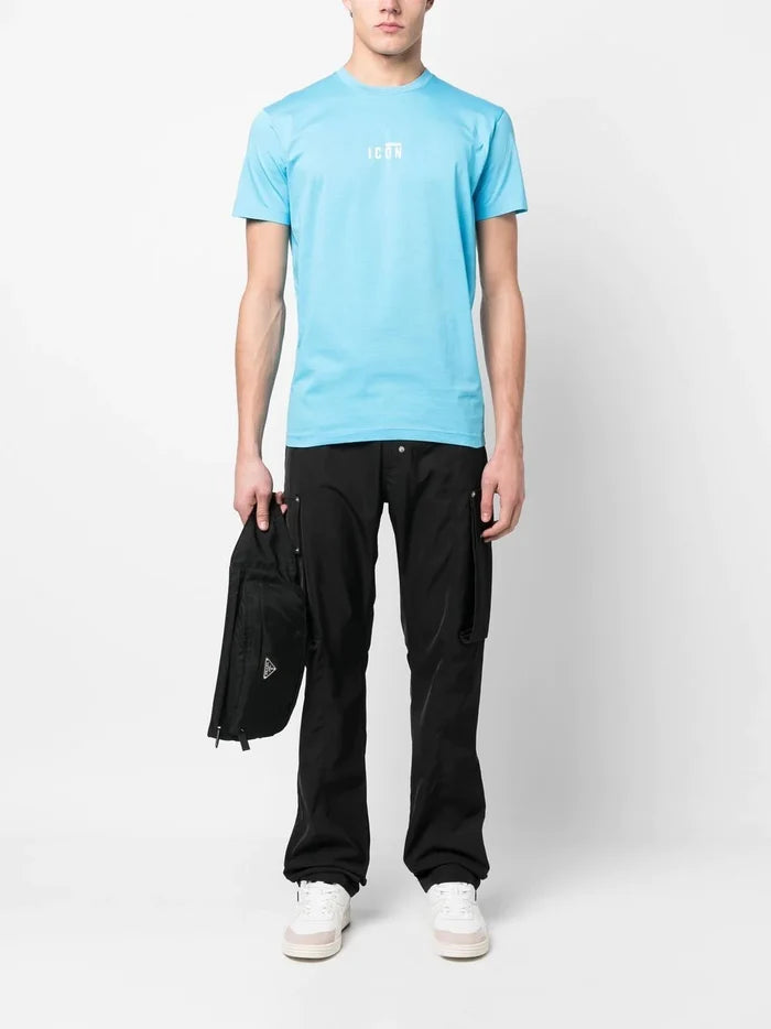 DSQUARED2 Small Icon Logo T-shirt Blue - MAISONDEFASHION.COM