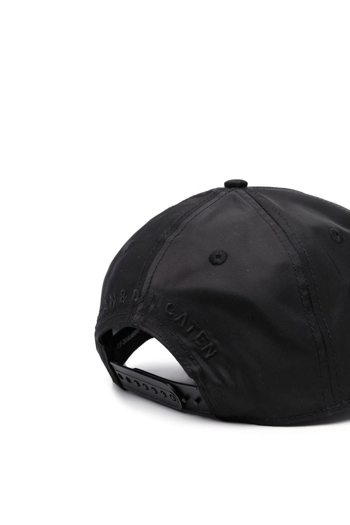 DSQUARED2 Small Logo Baseball Cap Black/Black - MAISONDEFASHION.COM