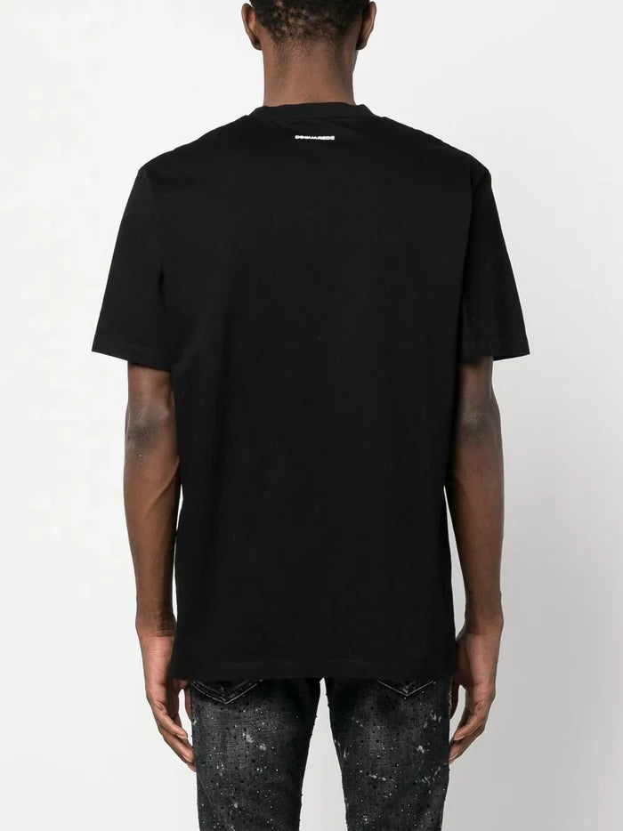 DSQUARED2 Studded Icon T-Shirt Black - MAISONDEFASHION.COM