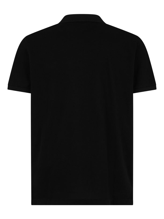 DSQUARED2 Tennis Fit D2 Cotton Pique Polo Shirt Black - MAISONDEFASHION.COM
