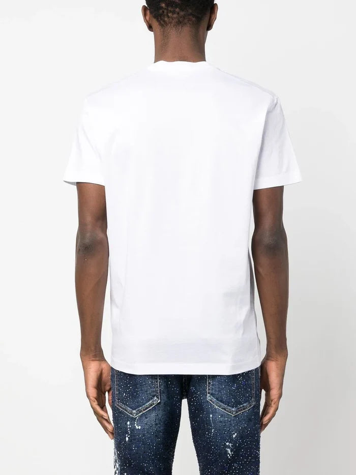 DSQUARED2 University Print Cool T-Shirt White - MAISONDEFASHION.COM