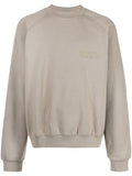 Fear of God ESSENTIALS Logo Crew Neck Sweatshirt Smoke - MAISONDEFASHION.COM
