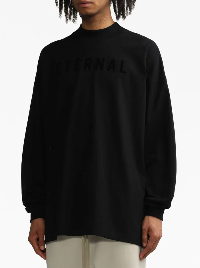FEAR OF GOD Eternal Cotton Long Sleeve T- Shirt Black - MAISONDEFASHION.COM