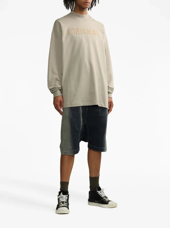 FEAR OF GOD Eternal Cotton Long Sleeve T-Shirt Beige - MAISONDEFASHION.COM