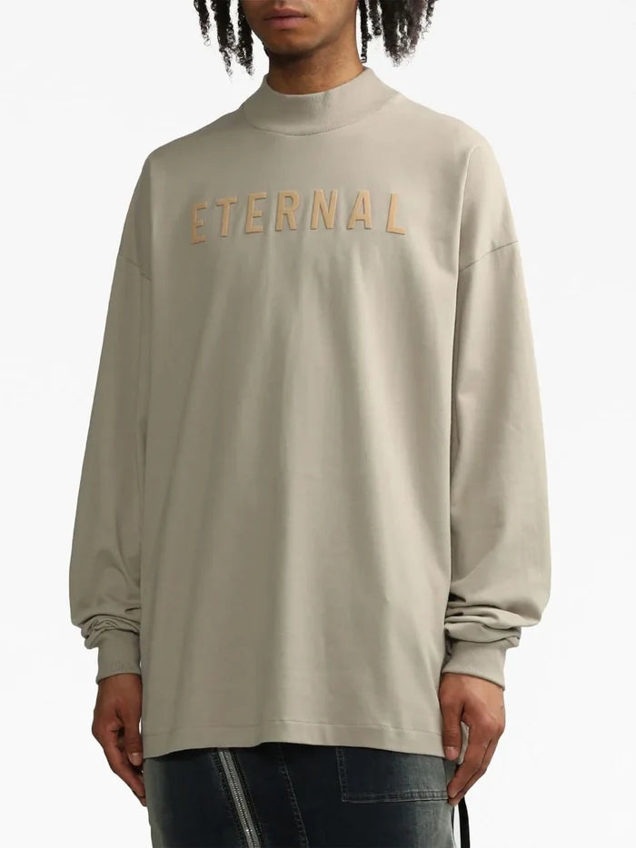 FEAR OF GOD Eternal Cotton Long Sleeve T-Shirt Beige - MAISONDEFASHION.COM