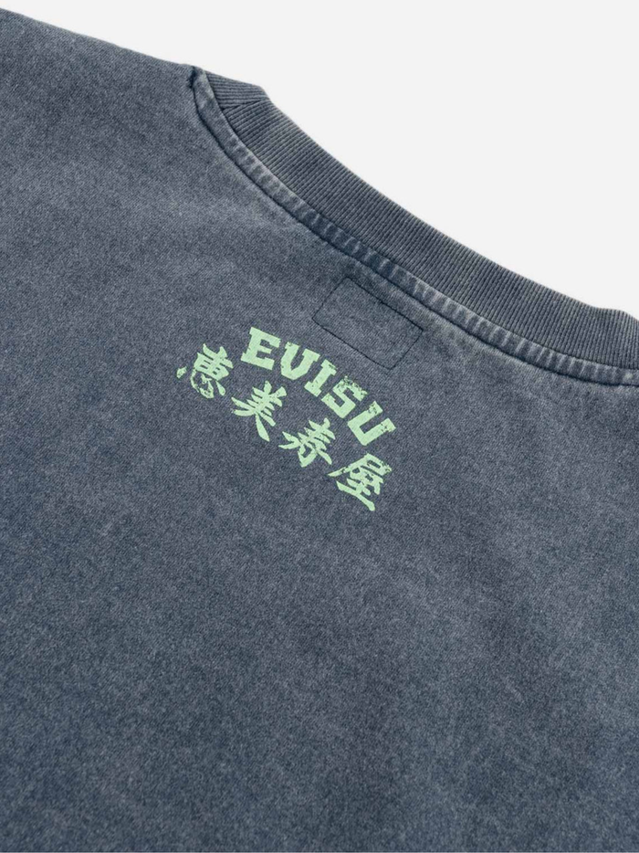 EVISU Ebisu & Seagull Print T-shirt Navy