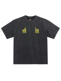 EVISU Ebisu Spirit Lightning & Daicock Print T-shirt Charcoal