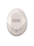 ALEXANDER MCQUEEN MEN Faceted Stone Ring Silver - MAISONDEFASHION.COM