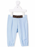 FENDI BABY Logo-waistband Trousers Blue - MAISONDEFASHION.COM