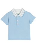 FENDI BABY Polo Shirt Light Blue - MAISONDEFASHION.COM