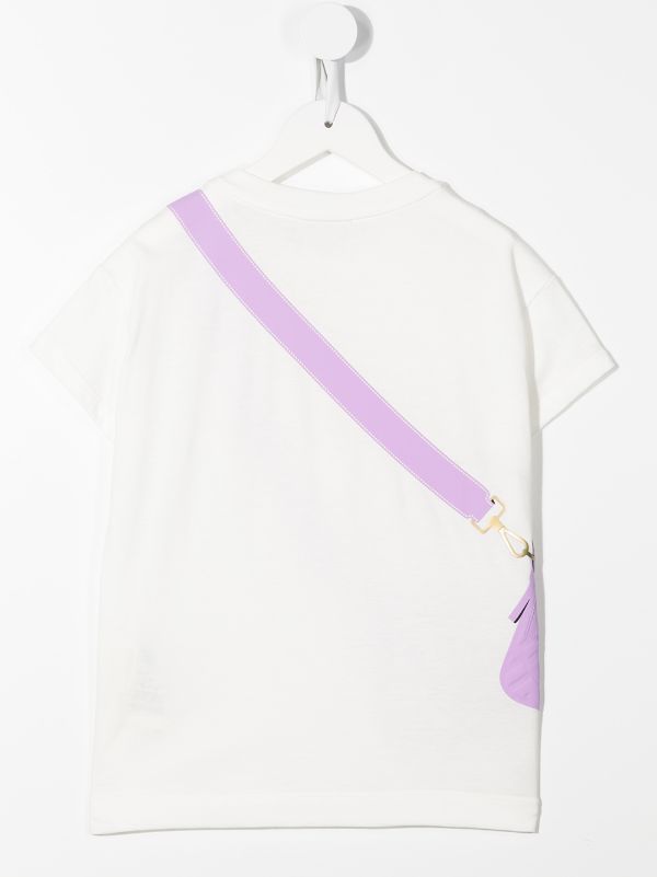 FENDI KIDS Graphic-print Short-sleeved T-shirt White - MAISONDEFASHION.COM