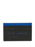 OFF-WHITE MEN "For Cards" Bookish Card Holder Black/Blue - MAISONDEFASHION.COM