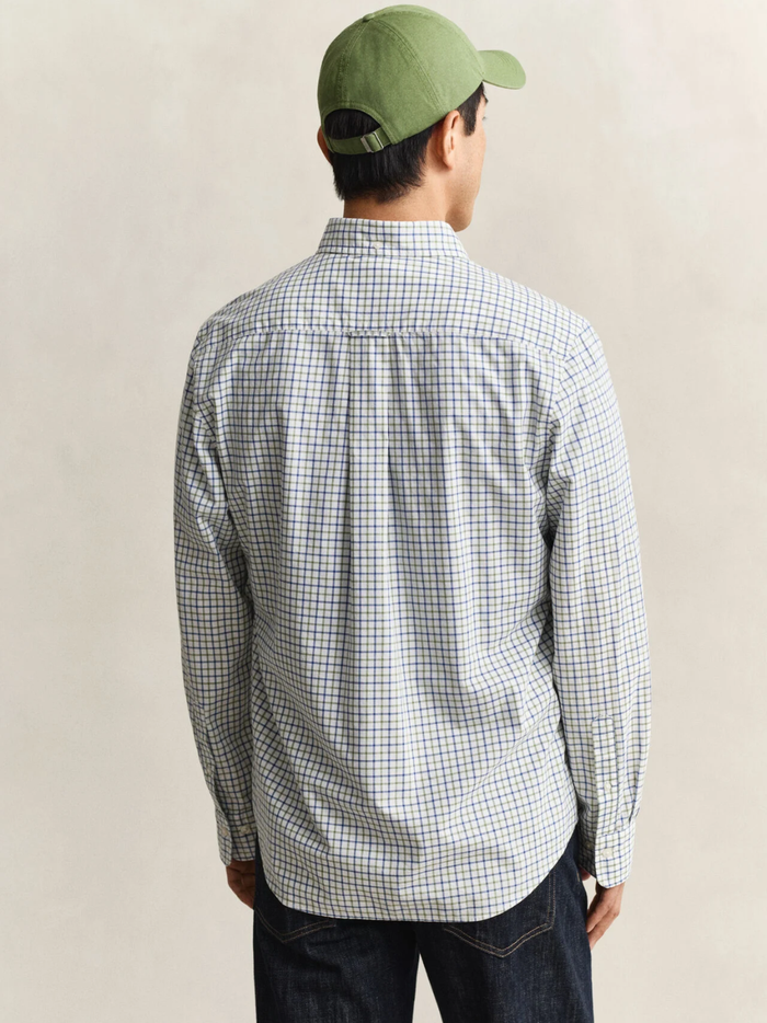 GANT Checked Classic Poplin Shirt Herb Green - MAISONDEFASHION.COM