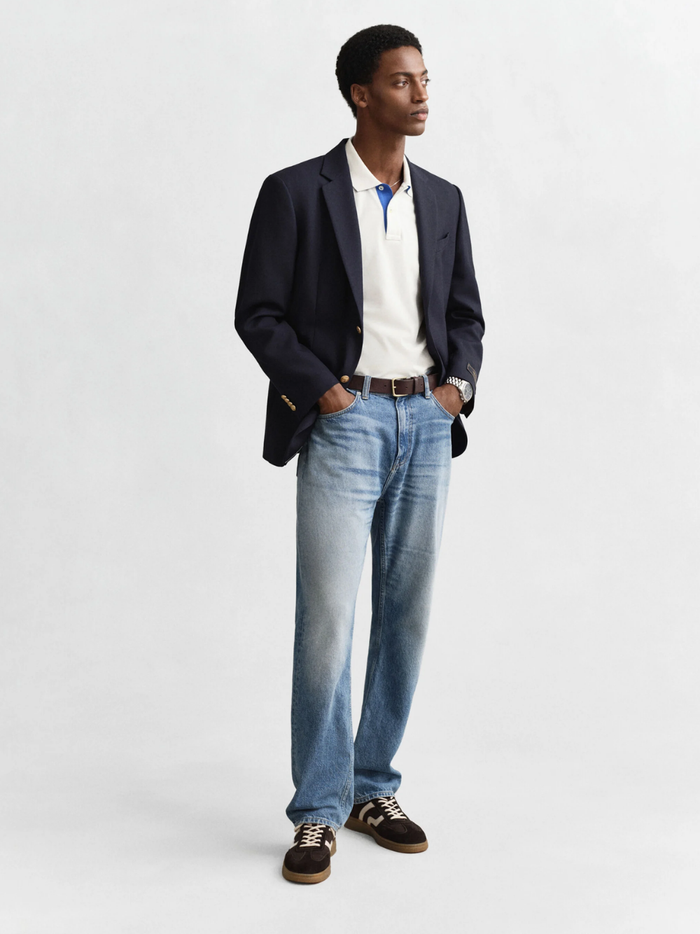 GANT Contrast Piqué Polo Shirt Eggshell - MAISONDEFASHION.COM