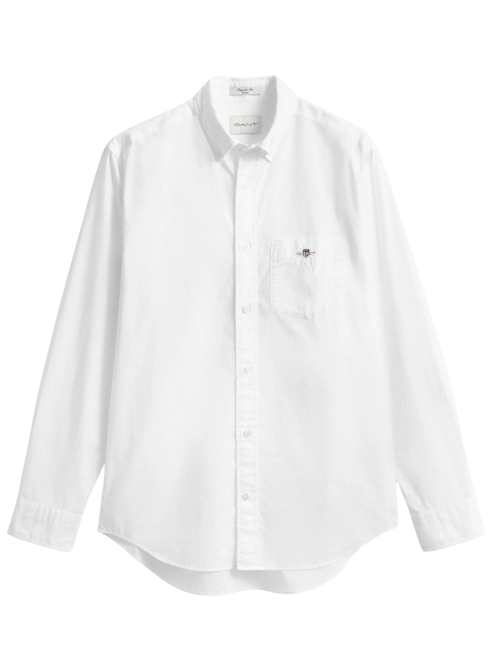 GANT Regular Fit Classic Poplin Shirt White - MAISONDEFASHION.COM