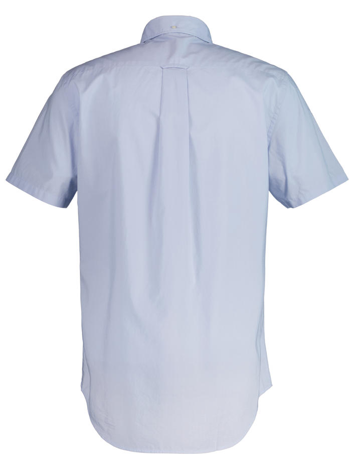 GANT Regular Fit Classic Short Sleeve Poplin Shirt Light Blue - MAISONDEFASHION.COM