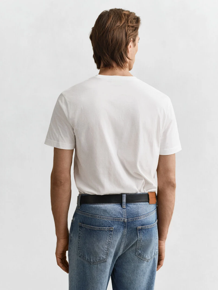 GANT Regular Fit Shield T-Shirt White - MAISONDEFASHION.COM