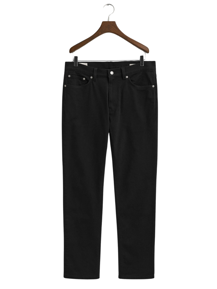 GANT Regular Fit Soft Twill Jeans Black - MAISONDEFASHION.COM