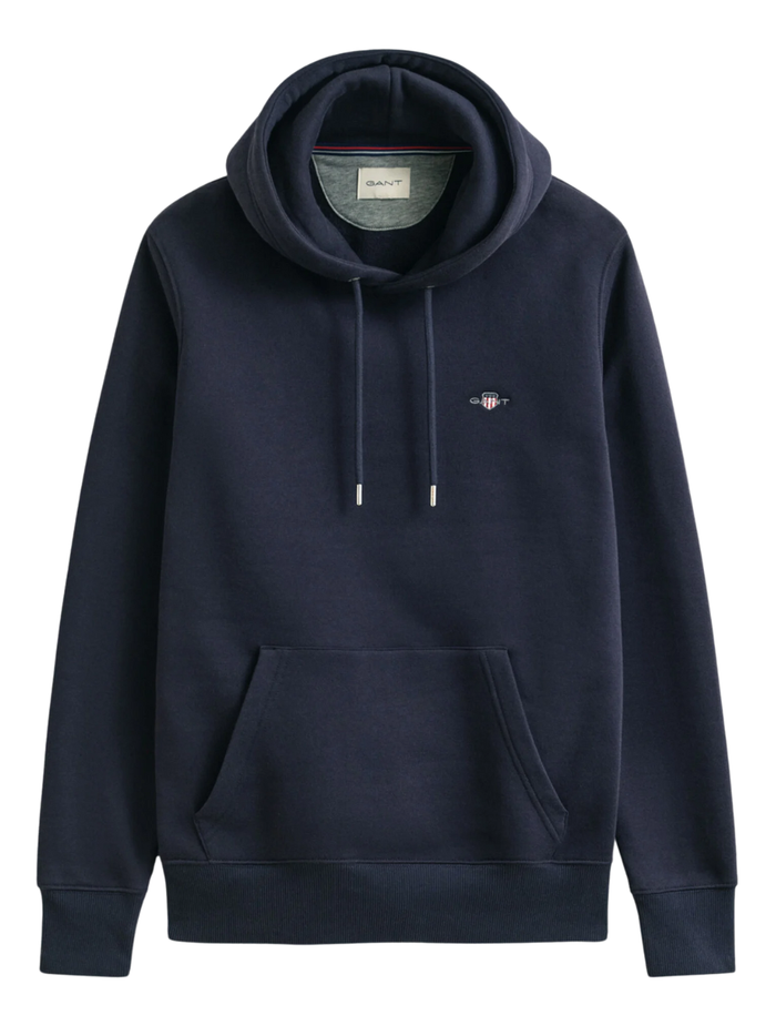 GANT Shield Hoodie Evening Blue - MAISONDEFASHION.COM