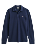 GANT Shield Piqué Rugger Evening Blue - MAISONDEFASHION.COM