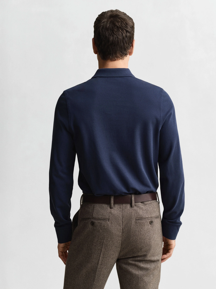 GANT Shield Piqué Rugger Evening Blue - MAISONDEFASHION.COM