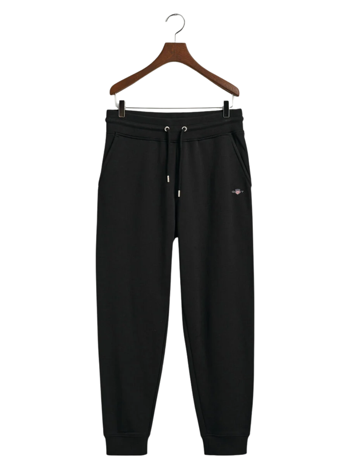 GANT Shield Sweatpants Black - MAISONDEFASHION.COM