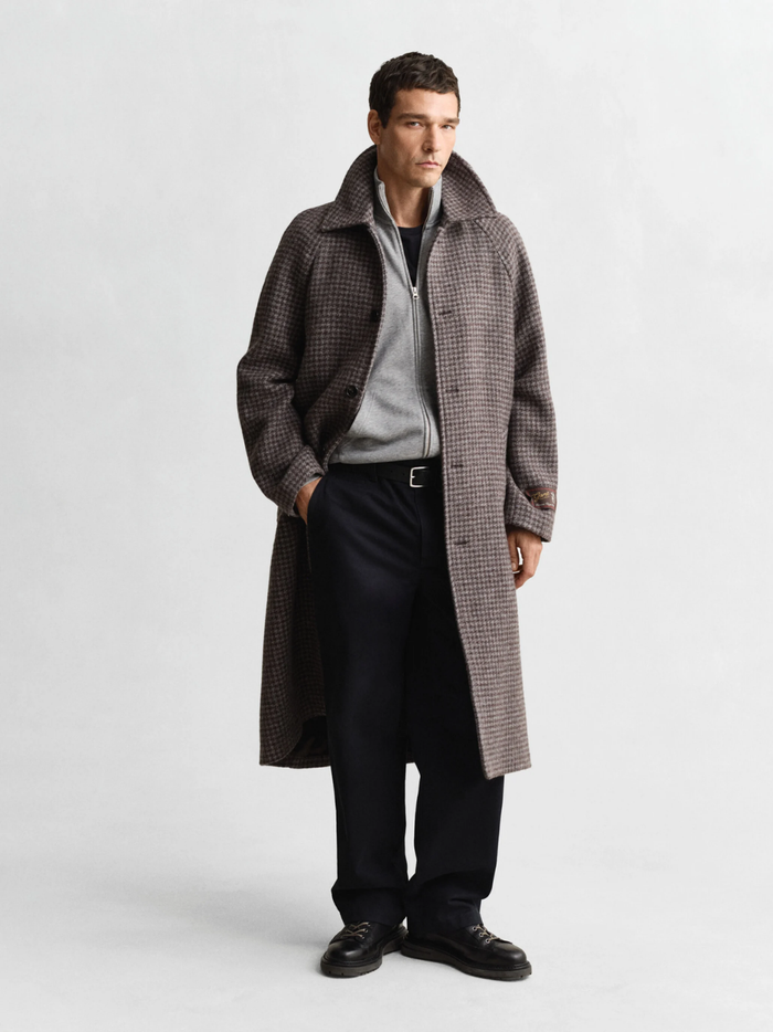 GANT Shield Zip Sweatshirt Grey Melange - MAISONDEFASHION.COM